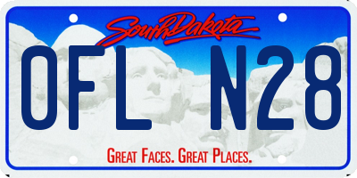 SD license plate 0FLN28