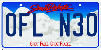 SD license plate 0FLN30