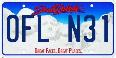 SD license plate 0FLN31