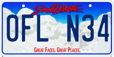 SD license plate 0FLN34