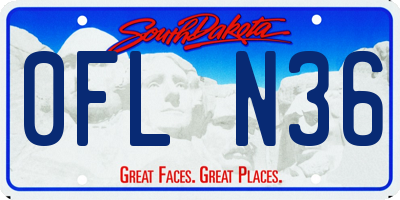 SD license plate 0FLN36
