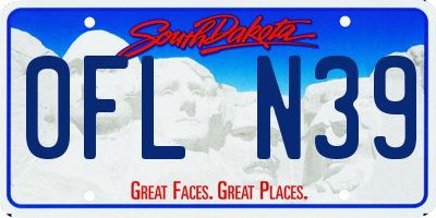 SD license plate 0FLN39