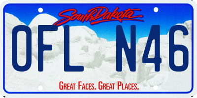 SD license plate 0FLN46