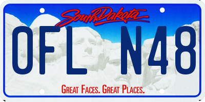 SD license plate 0FLN48