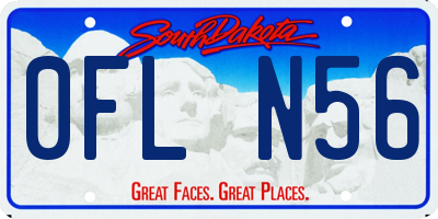 SD license plate 0FLN56