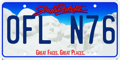 SD license plate 0FLN76