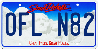 SD license plate 0FLN82