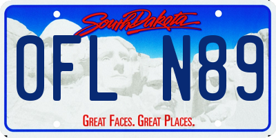 SD license plate 0FLN89