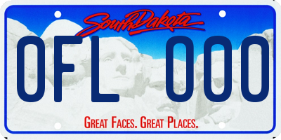 SD license plate 0FLO00