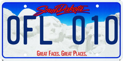 SD license plate 0FLO10