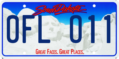 SD license plate 0FLO11