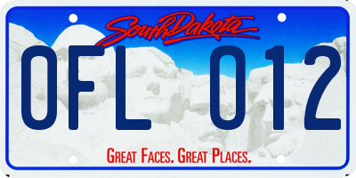 SD license plate 0FLO12