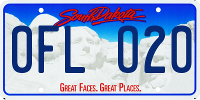 SD license plate 0FLO20