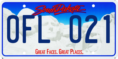 SD license plate 0FLO21