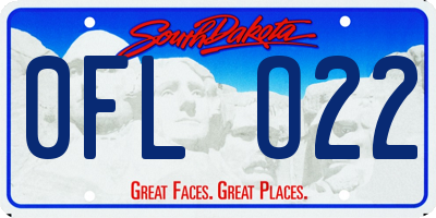SD license plate 0FLO22
