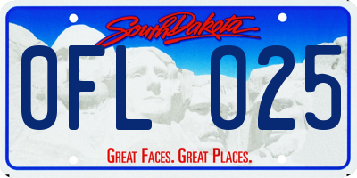 SD license plate 0FLO25
