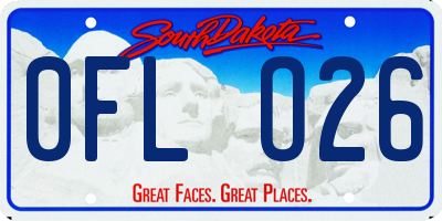 SD license plate 0FLO26