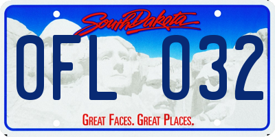 SD license plate 0FLO32