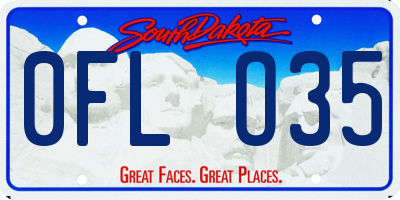 SD license plate 0FLO35