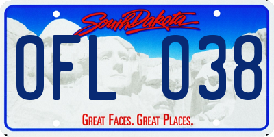 SD license plate 0FLO38