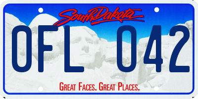 SD license plate 0FLO42