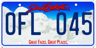 SD license plate 0FLO45
