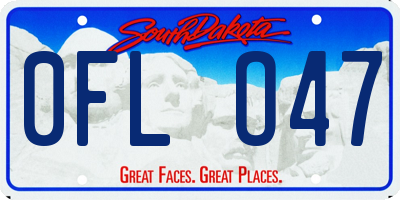 SD license plate 0FLO47