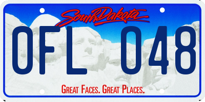 SD license plate 0FLO48