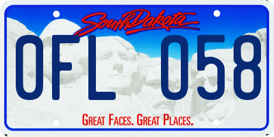 SD license plate 0FLO58