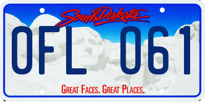 SD license plate 0FLO61