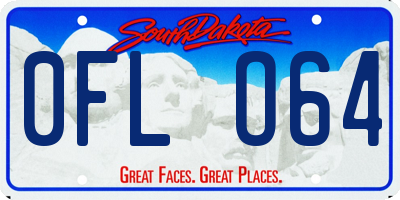 SD license plate 0FLO64