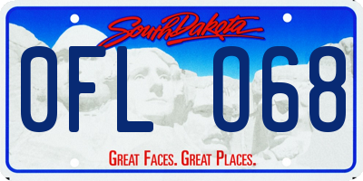 SD license plate 0FLO68