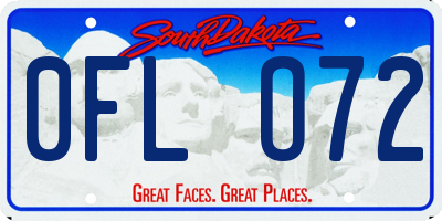 SD license plate 0FLO72