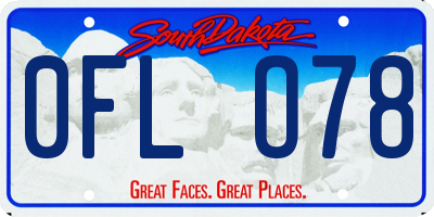 SD license plate 0FLO78