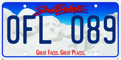 SD license plate 0FLO89