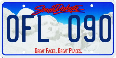 SD license plate 0FLO90