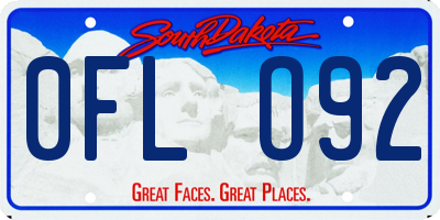 SD license plate 0FLO92