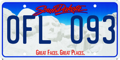 SD license plate 0FLO93