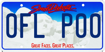 SD license plate 0FLP00