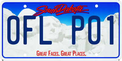 SD license plate 0FLP01