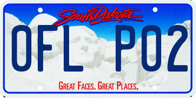 SD license plate 0FLP02