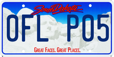 SD license plate 0FLP05