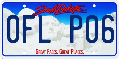 SD license plate 0FLP06