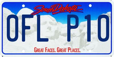 SD license plate 0FLP10