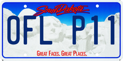 SD license plate 0FLP11