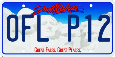 SD license plate 0FLP12