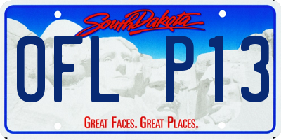 SD license plate 0FLP13