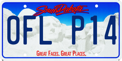 SD license plate 0FLP14