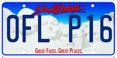 SD license plate 0FLP16
