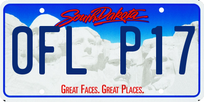 SD license plate 0FLP17